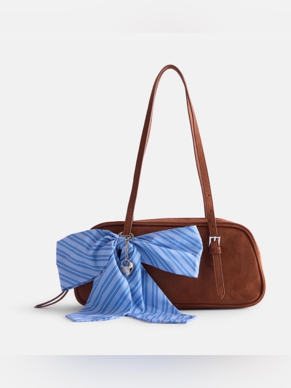 Madden NYC Women’s Faux Suede East West Bowling Bag Cognac